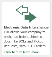 Electronic Data Interchange allows your company to exchange documents with R+L Carriers.