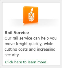 Our rail service can help you move freight quickly, while cutting costs and increasing security.